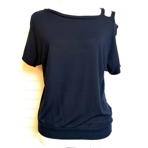 Aeropostale Navy Sweater off one shoulder - Picture 1 of 10